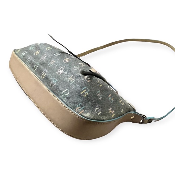 DOONEY & BOURKE " IT " Signature Monogram Coated Leather Small Hobo Purse - Picture 7 of 10